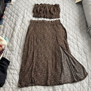 Black / Brown two piece dress. American Eagle. Size:S